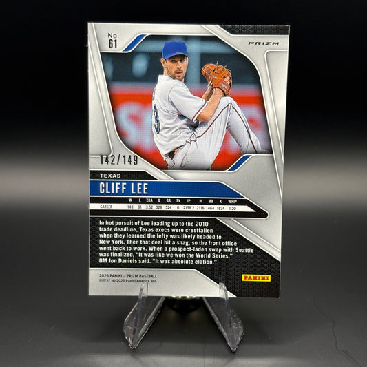 Cliff Lee (Purple Prizm 142/149) - 2025 Panini Prizm #61