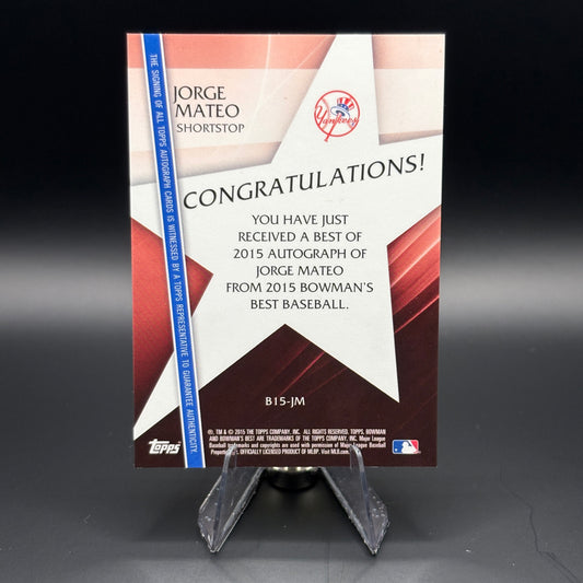 Jorge Mateo - 2015 Bowman's Best of Autographs #B15-JM