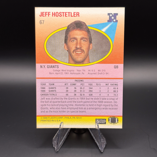 Jeff Hostetler - 1990 Fleer #67