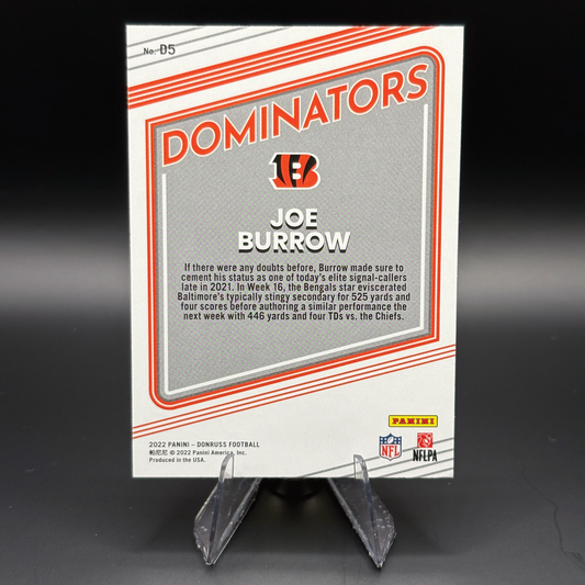 Joe Burrow - 2022 Panini Donruss Dominators #D5