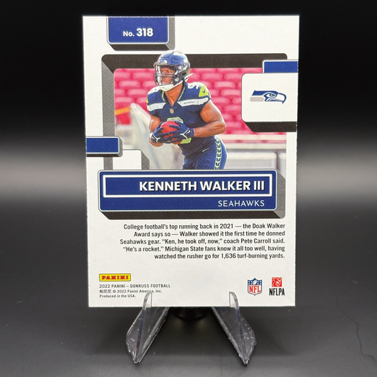 Kenneth Walker III (Press Proof Blue) - 2022 Panini Donruss #318