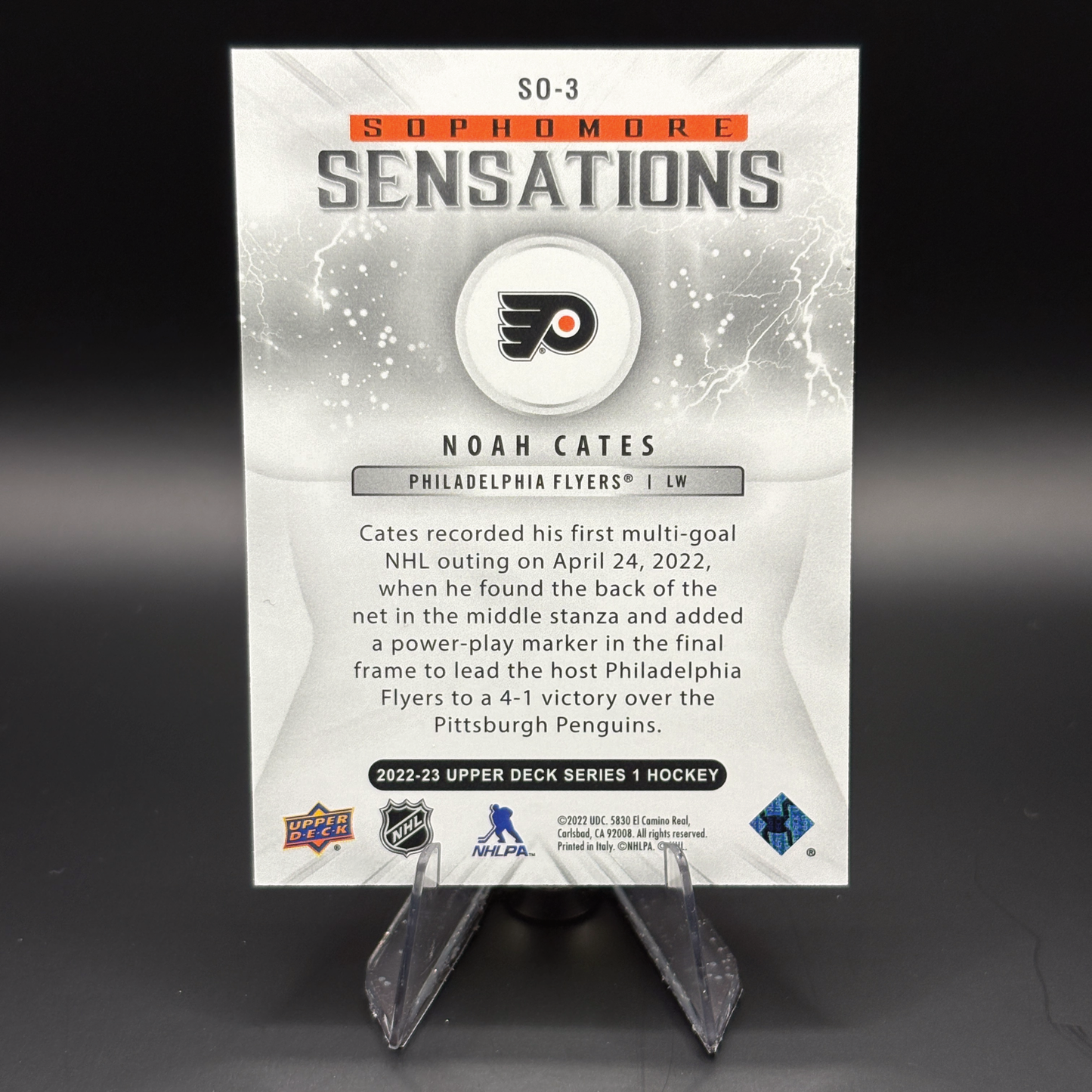 Noah Cates - 2022 Upper Deck Sophomore Sensations #SO-3