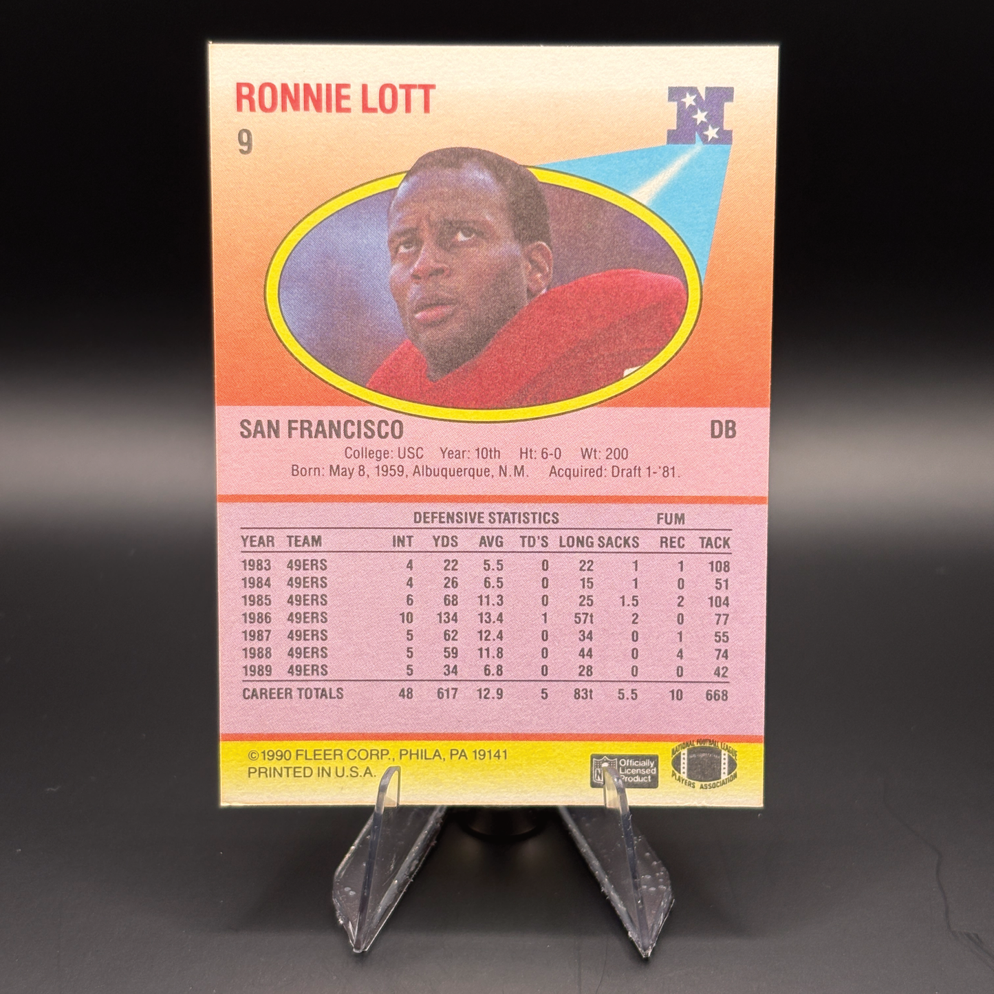 Ronnie Lott (HOF) - 1990 Fleer #9