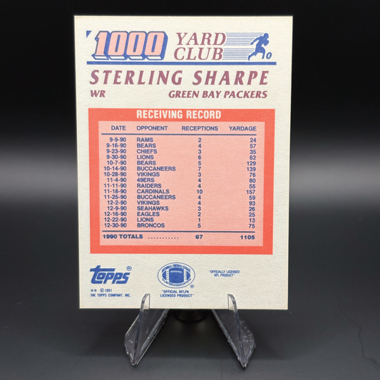 Sterling Sharpe (HOF) - 1991 Topps 1000 Yard Club #10