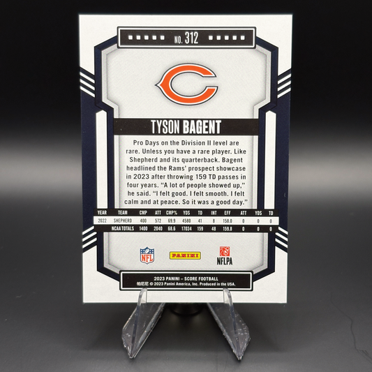 Tyson Bagent (Orange Lava 327/565) - 2023 Panini Score #312