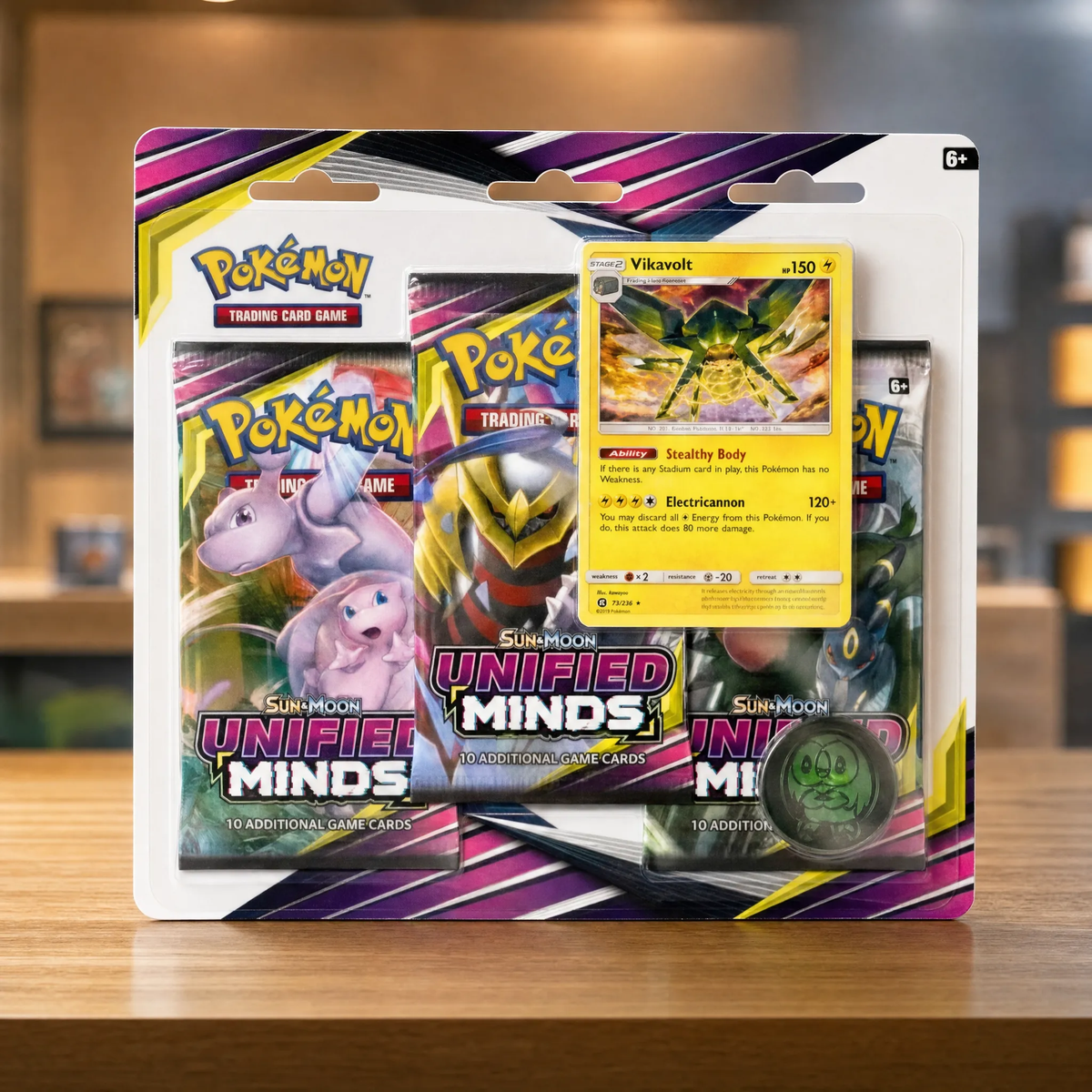 Pokémon Sun & Moon: Unified Minds (Vikavolt) - 3-Pack Blister