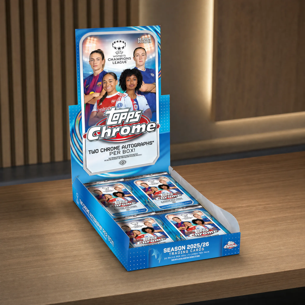2025-26 Topps Chrome Women's UEFA Champions League Soccer - Hobby Box
