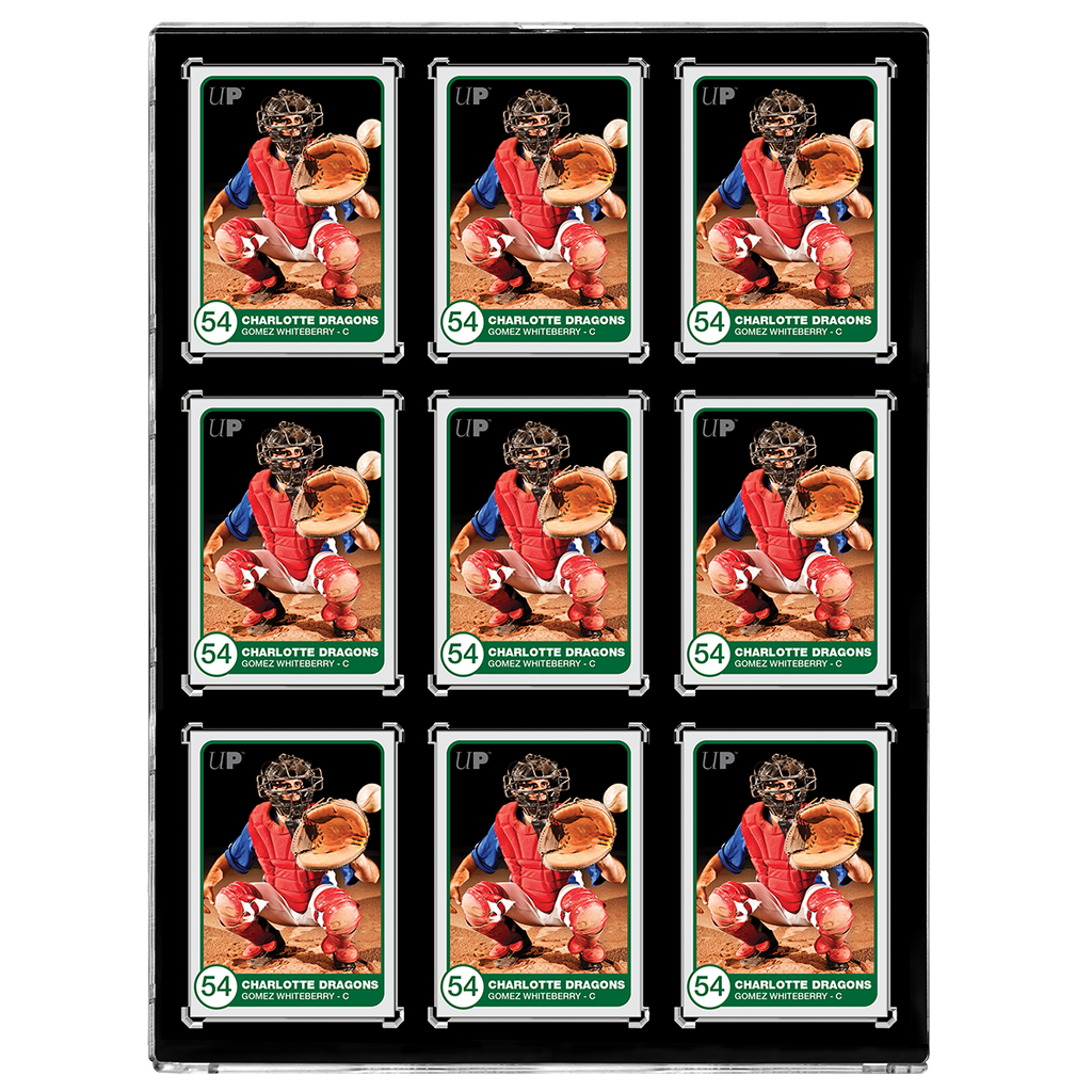 35PT 9-Card Black Border UV ONE-TOUCH® Magnetic Holder