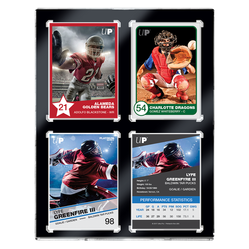 35PT 4-Card Black Border UV ONE-TOUCH® Magnetic Holder