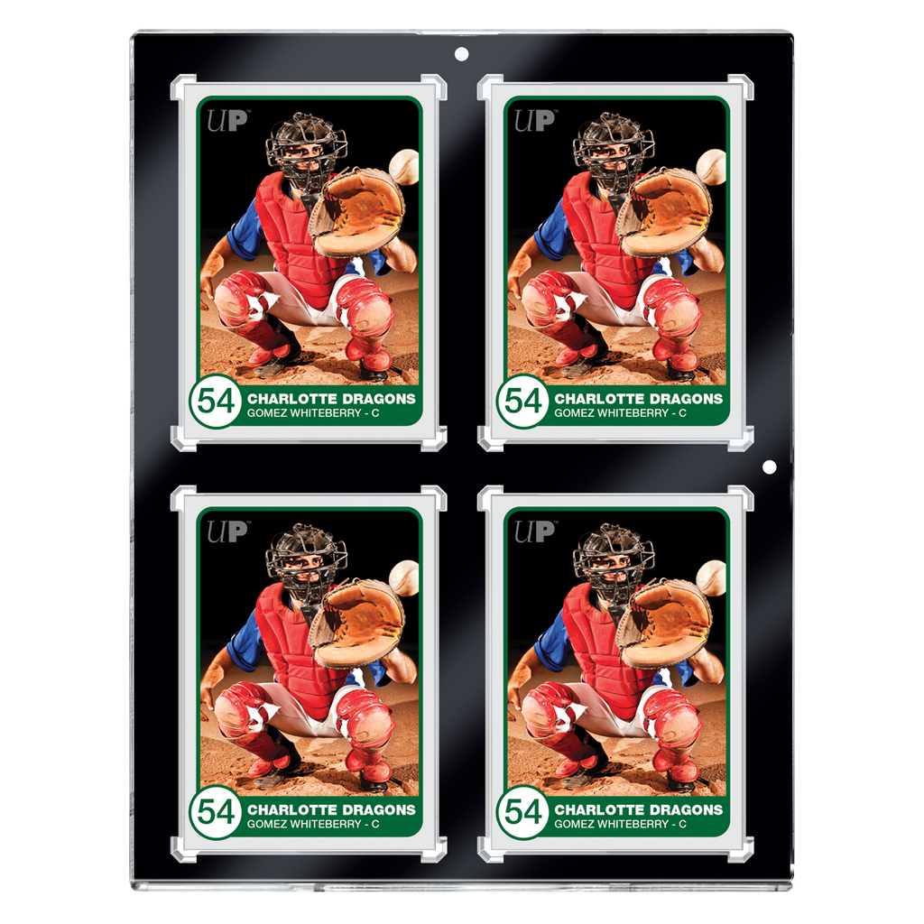 130PT 4-Card Black Border UV ONE-TOUCH® Magnetic Holder