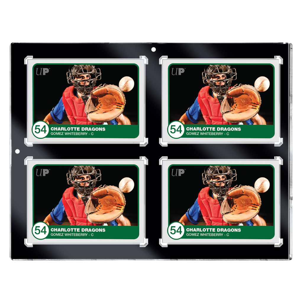 130PT 4-Card Black Border UV ONE-TOUCH® Magnetic Holder