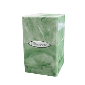 Marble SATIN® Tower DECK BOX® - Lime Green / White