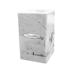 Marble SATIN® Tower DECK BOX® - Black / White