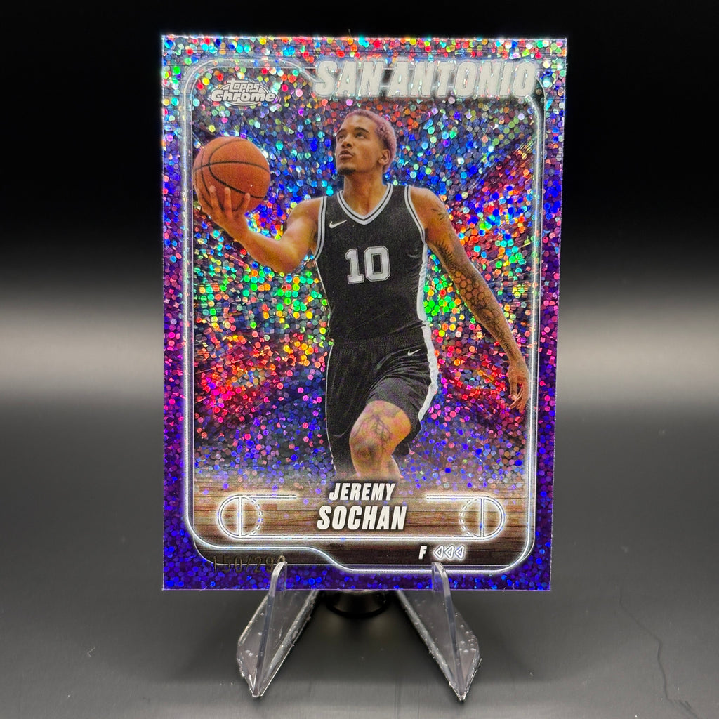 Jeremy Sochan (Purple Sonar Refractor 150/299) - 2024 Topps Chrome #181