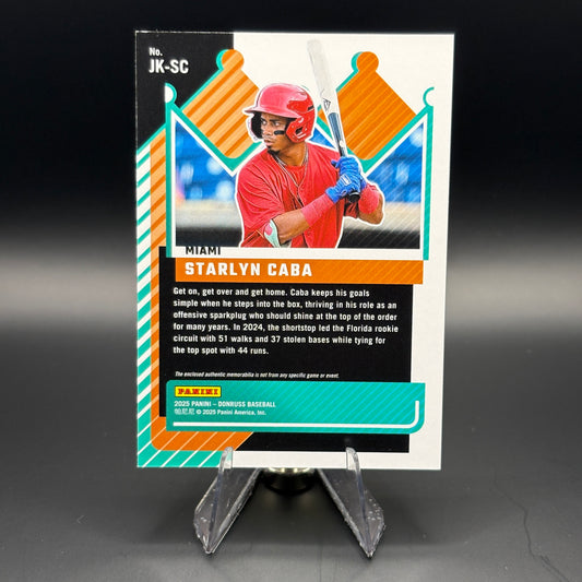 Starlyn Caba (Blue Ice) - 2025 Donruss Prospect Jersey Kings #JK-SC