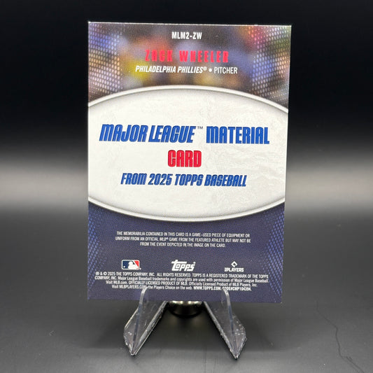 Zack Wheeler - 2025 Topps Update Major League Materials #MLM2-ZW