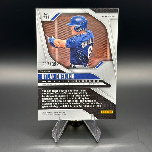 Dylan Dreiling (Red Pulsar Prizm 377/399) - 2025 Panini Prizm #283