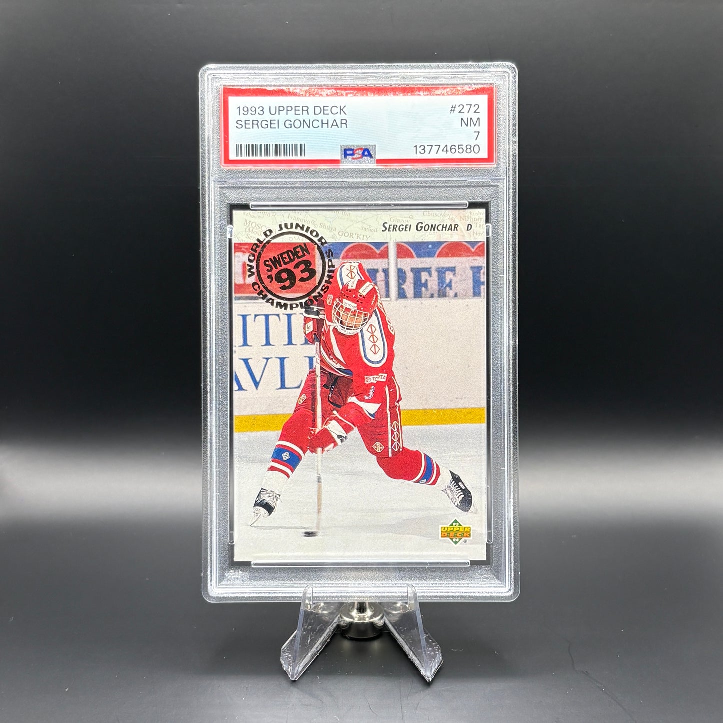 Sergei Gonchar (WJC Stamp) - PSA 7 - 1993 Upper Deck #272