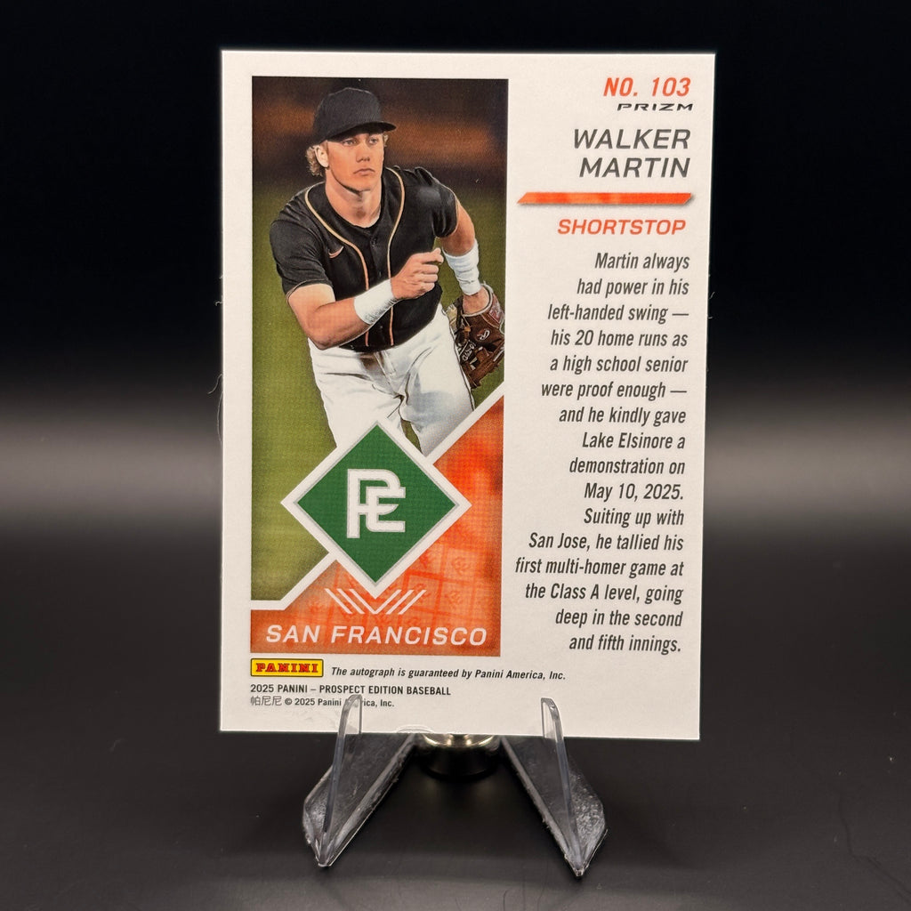Walker Martin (Holo Ticket Signature) - 2025 Panini Prospect Edition #103