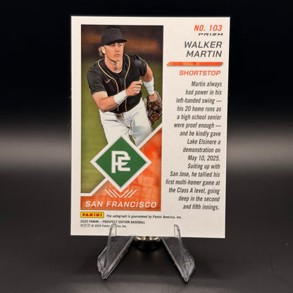 Walker Martin (Holo Ticket Signature) - 2025 Panini Prospect Edition #103