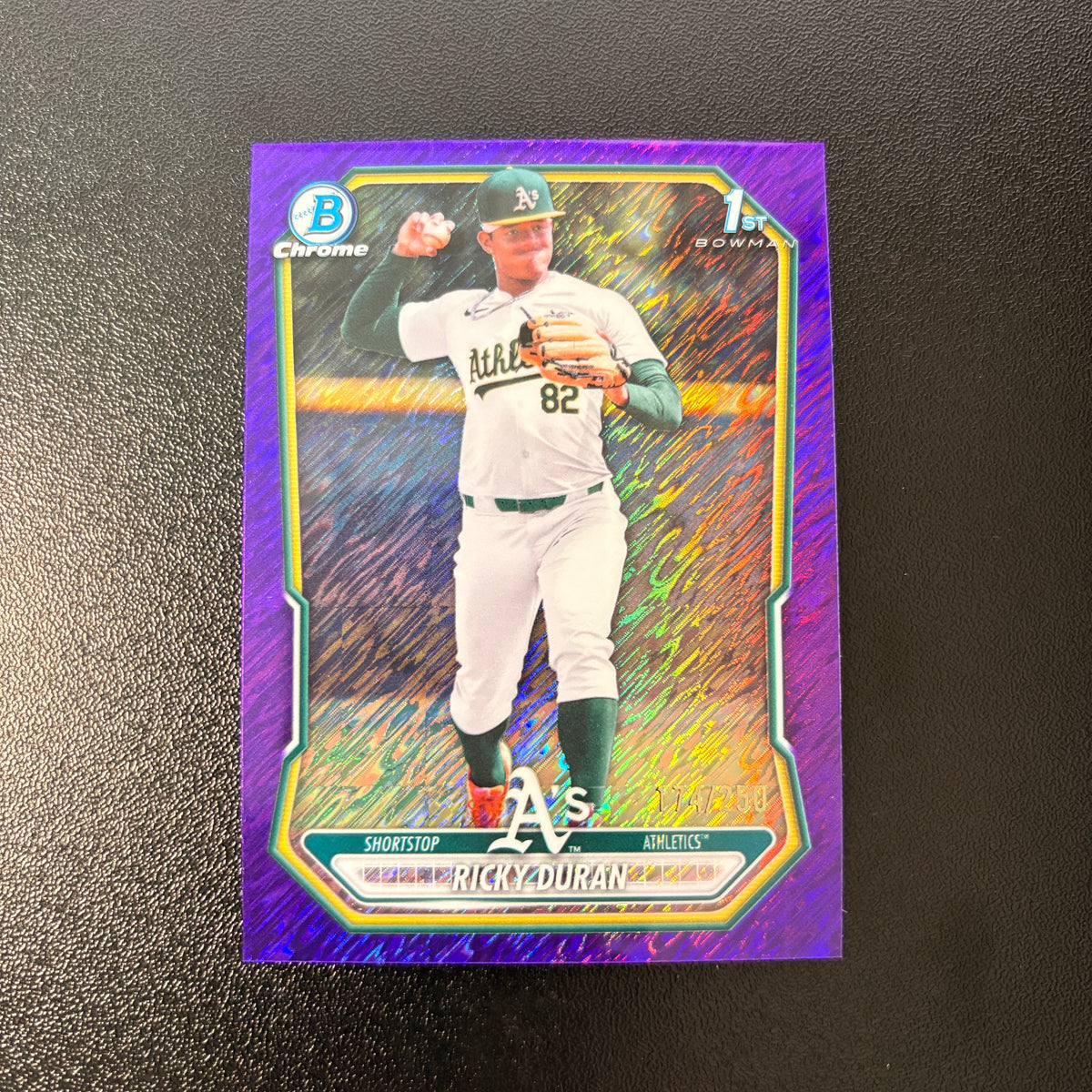 Ricky Duran 1st Bowman (Purple Shimmer 174/250) - 2026 Bowman Chrome #BCP-185