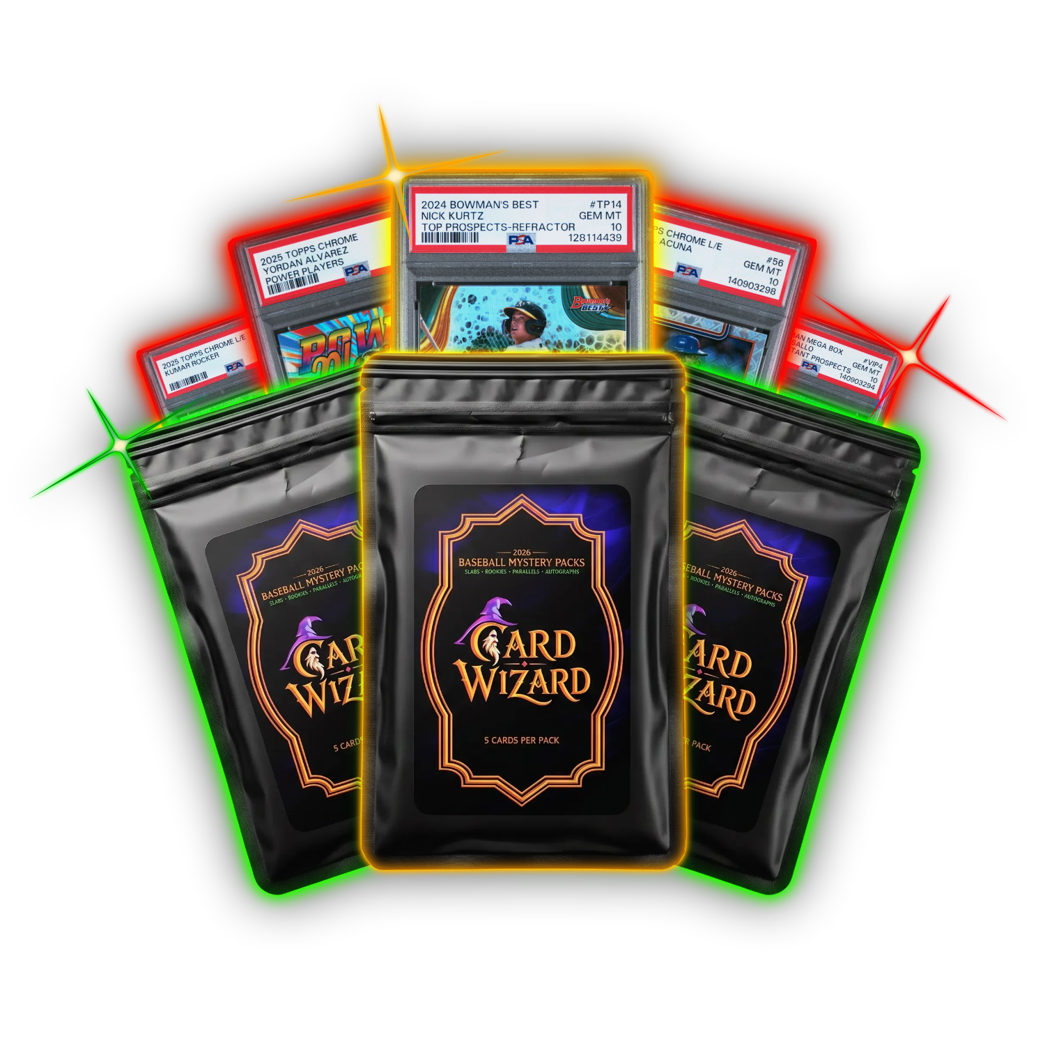 2026 Card Wizard Baseball Mystery Packs - Baseball Card Repack