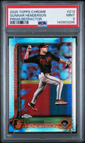 Gunnar Henderson (Prism Refractor) - PSA 9 - 2025 Topps Chrome #213
