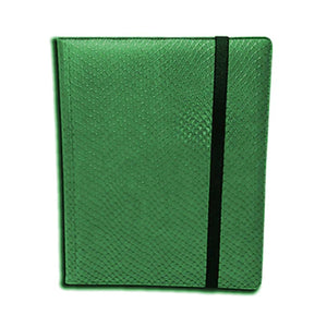9 Pocket Dragon Hide Green Binder