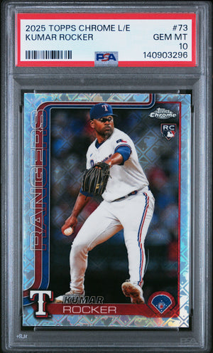 Kumar Rocker (RC) - PSA 10 - 2025 Topps Chrome Logofractor #73