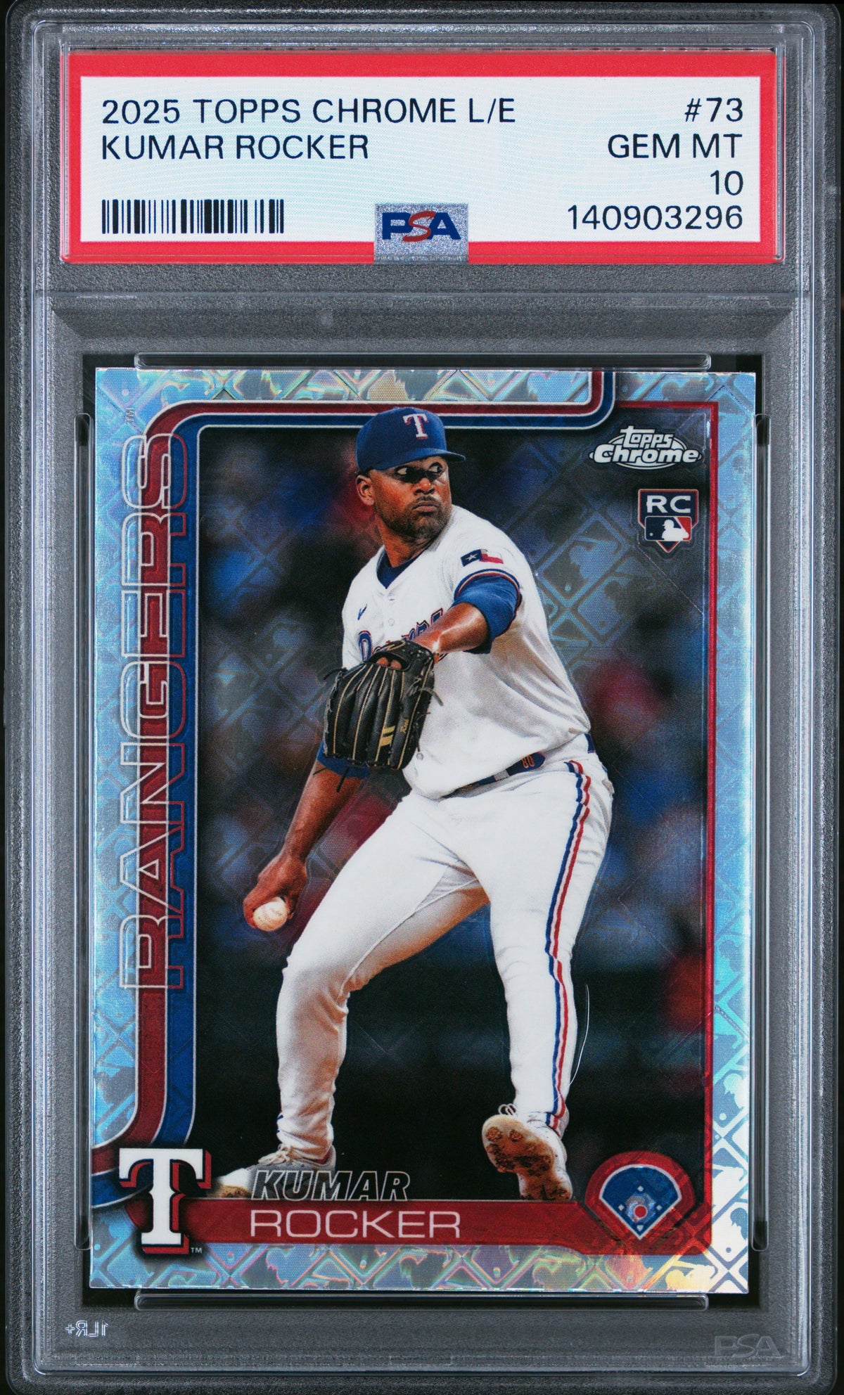 Kumar Rocker (RC) - PSA 10 - 2025 Topps Chrome Logofractor #73
