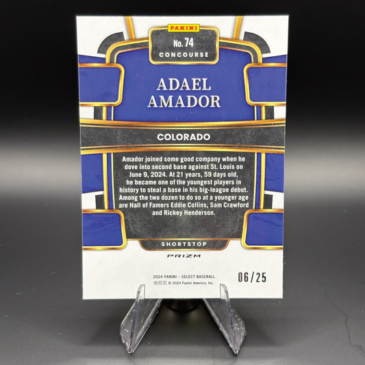 Adael Amador (Tie-Dye Prizm 6/25) - 2024 Panini Select #74