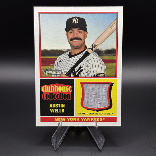 Austin Wells - 2025 Topps Heritage Clubhouse Collection Relic #CCR-AW