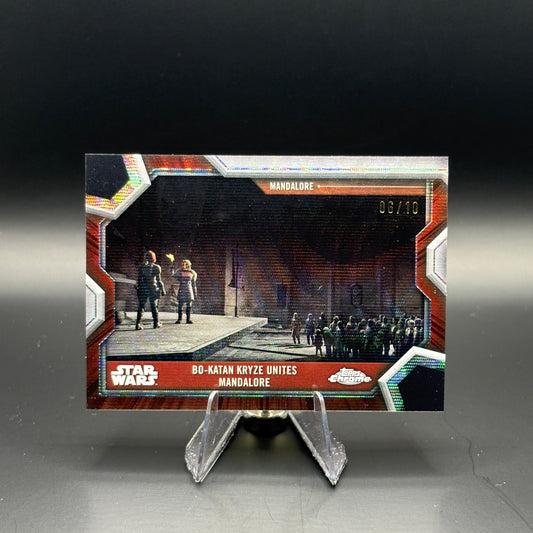 Bo-Katan Kryze Unites Mandalore (Black Hyperlanes 6/10) - 2025 Topps Hyperspace Chrome Star Wars #ERA-6