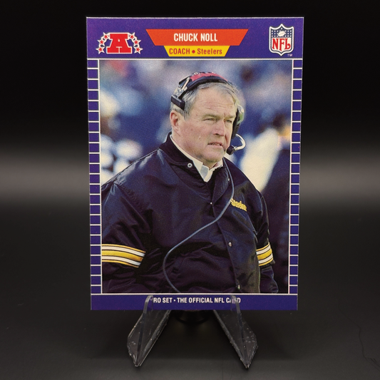 Chuck Noll (Error, 1 of 3 Instead of 1 of 2) - 1989 Pro Set #355