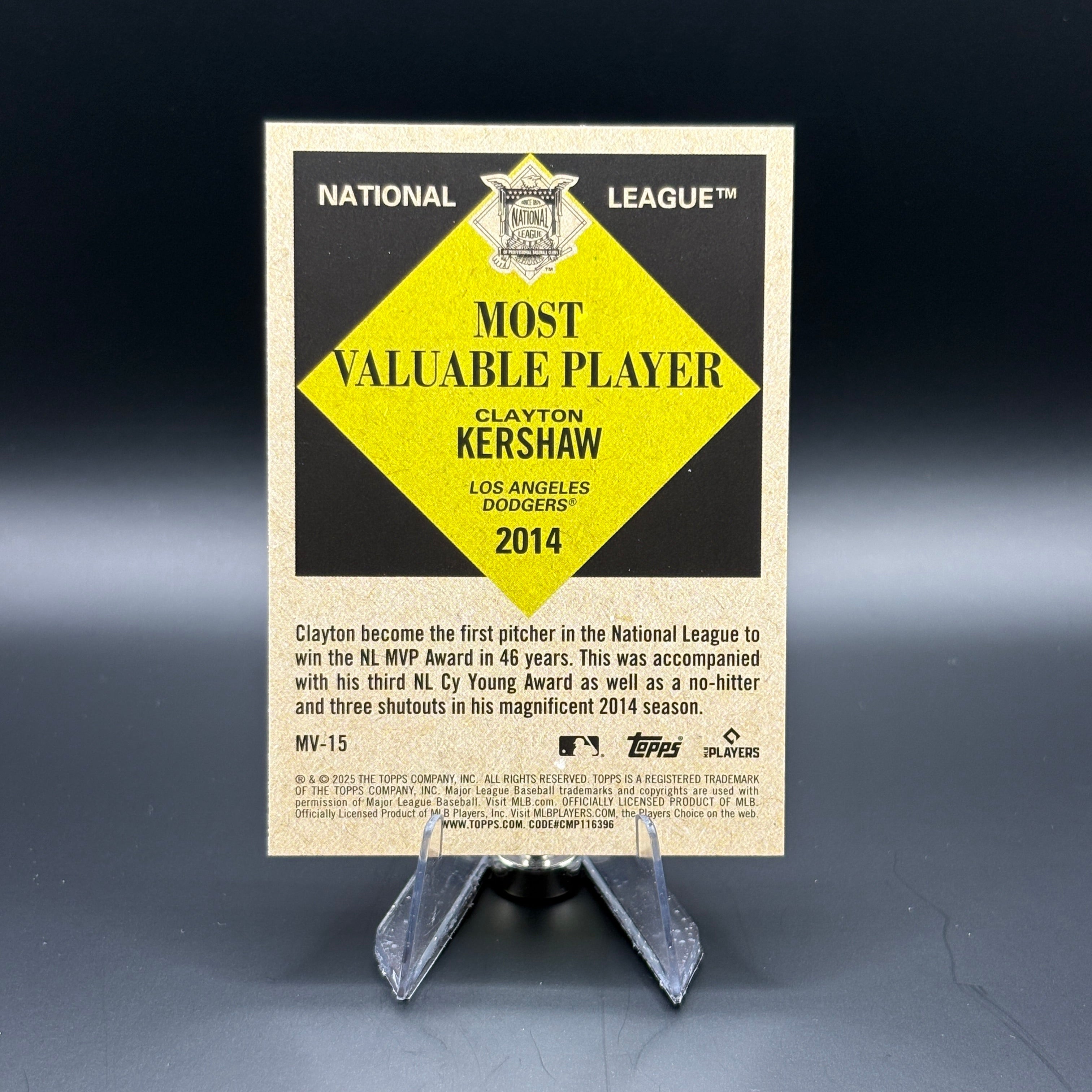 Clayton Kershaw - 2025 Topps MVP #MV-15
