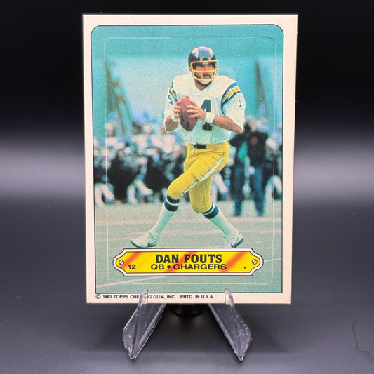 Dan Fouts - 1983 Topps Stickers Insert #12