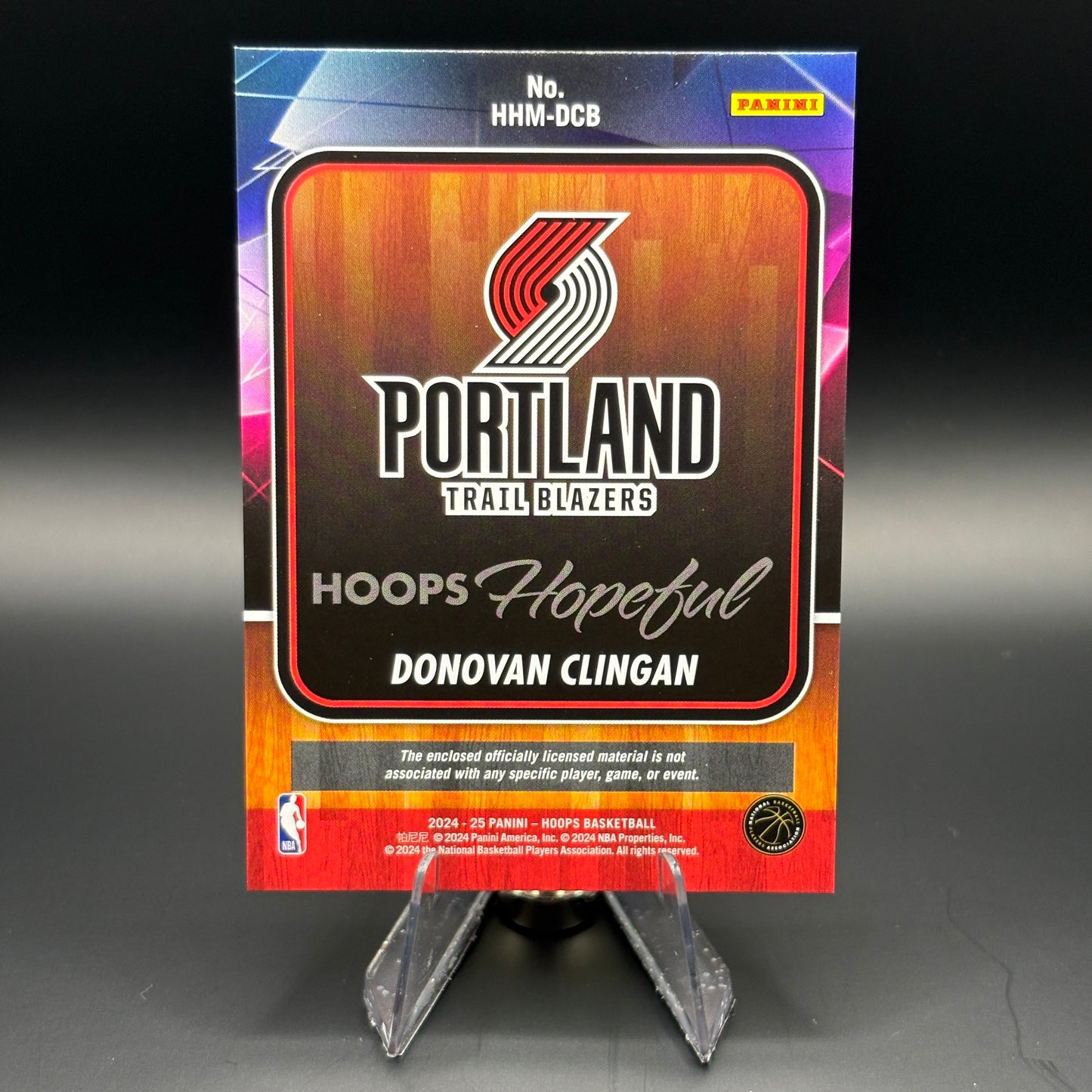 Donovan Clingan - 2024 NBA Hoops Hopeful Memorabilia #HHM-DCB