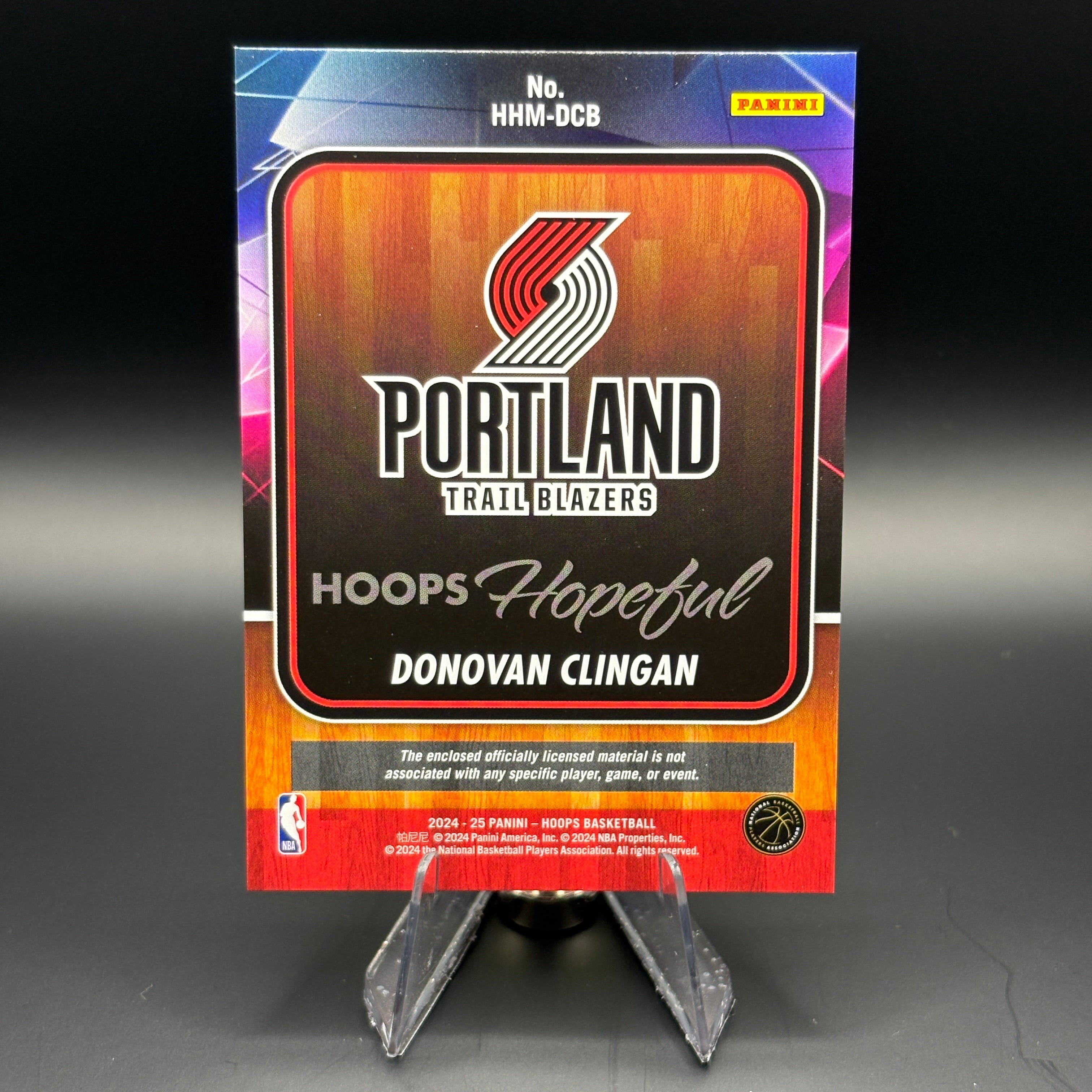 Donovan Clingan - 2024 NBA Hoops Hopeful Memorabilia #HHM-DCB