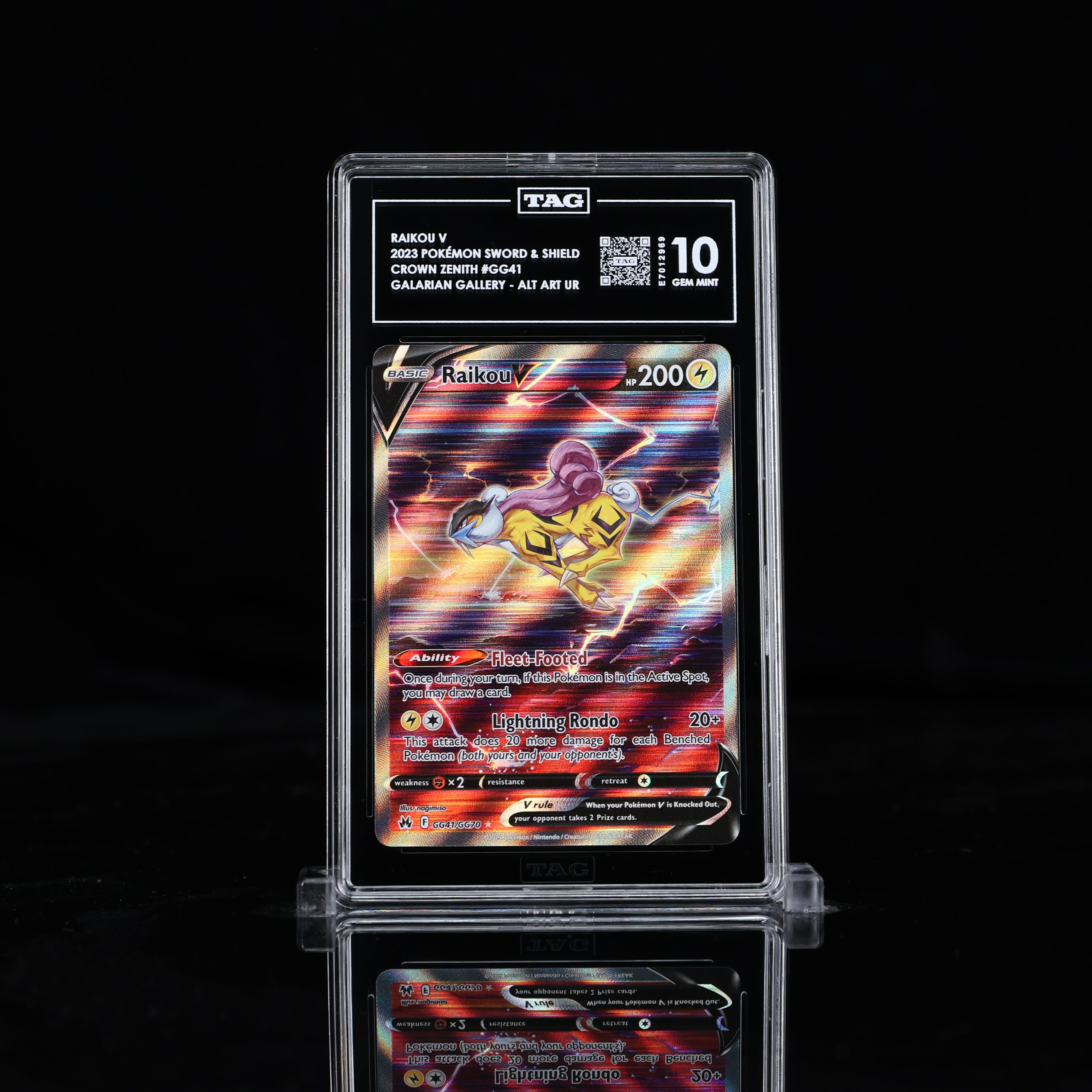 Raikou V (Alt. Art Ultra Rare) - TAG 10 - 2023 Pokémon Crown Zenith #GG41