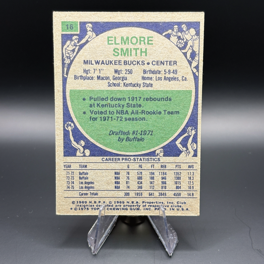 Elmore Smith - 1975 Topps #16