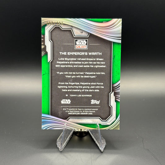 The Emperor's Wrath (Green Shimmer Refractor 189/199) - 2025 Topps Galaxy Chrome Star Wars #70