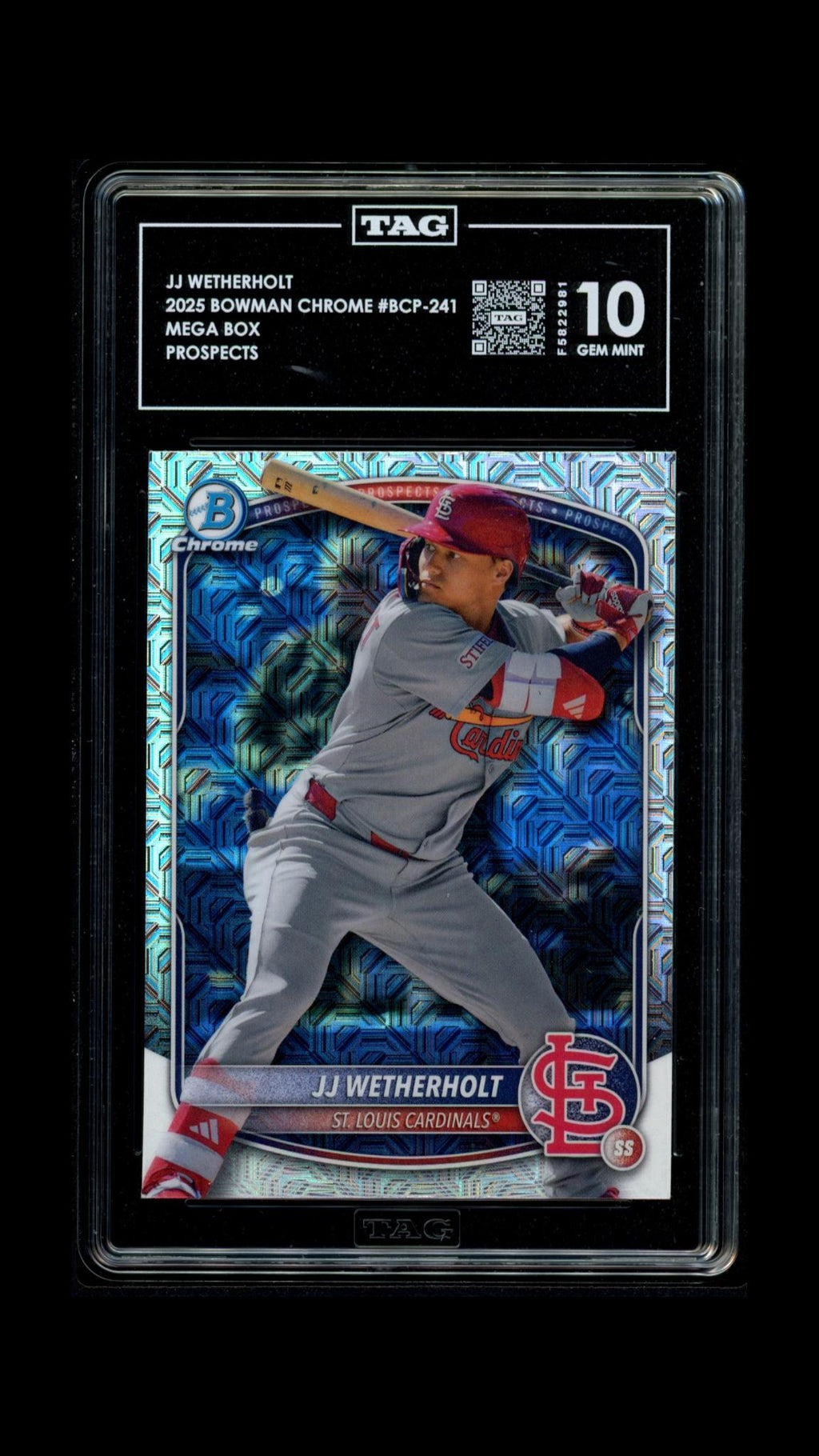 JJ Wetherholt (Mojo) - TAG 10 - 2025 Bowman Chrome Mega Box #BCP-241