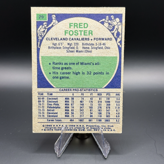 Fred Foster - 1975 Topps #29