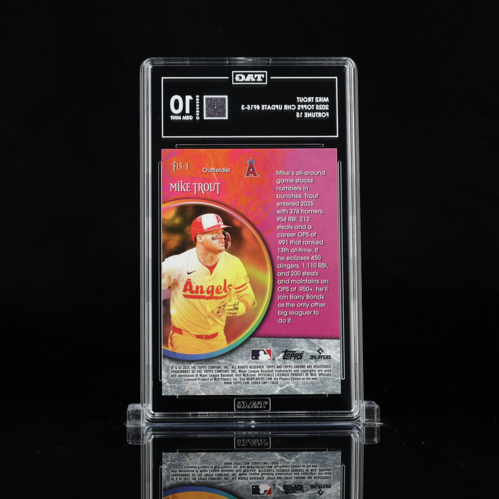 Mike Trout - TAG 10 - 2025 Topps Chrome Update Fortune 15 #F15-3