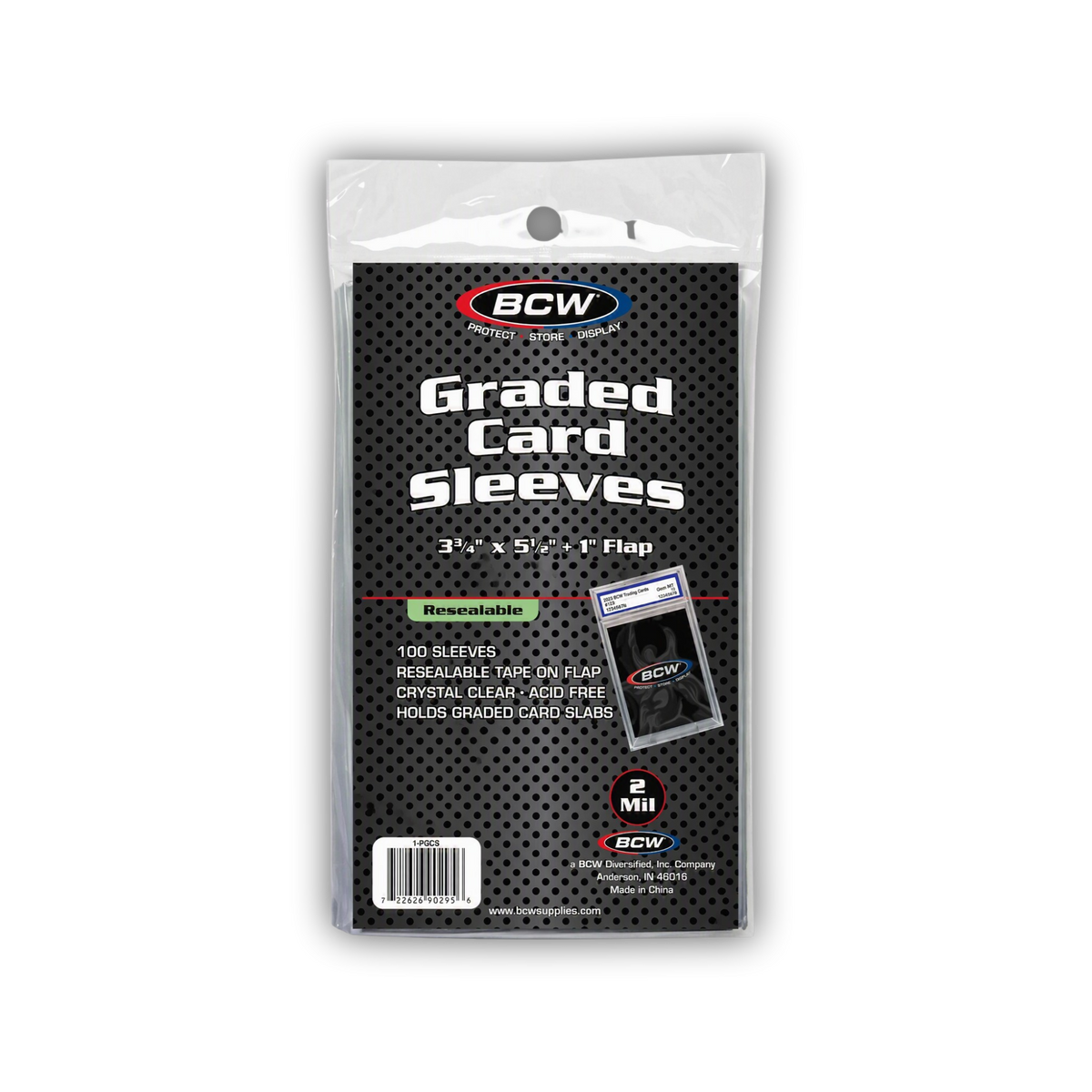 Graded Card Sleeves (Resealable) - 100 Pack