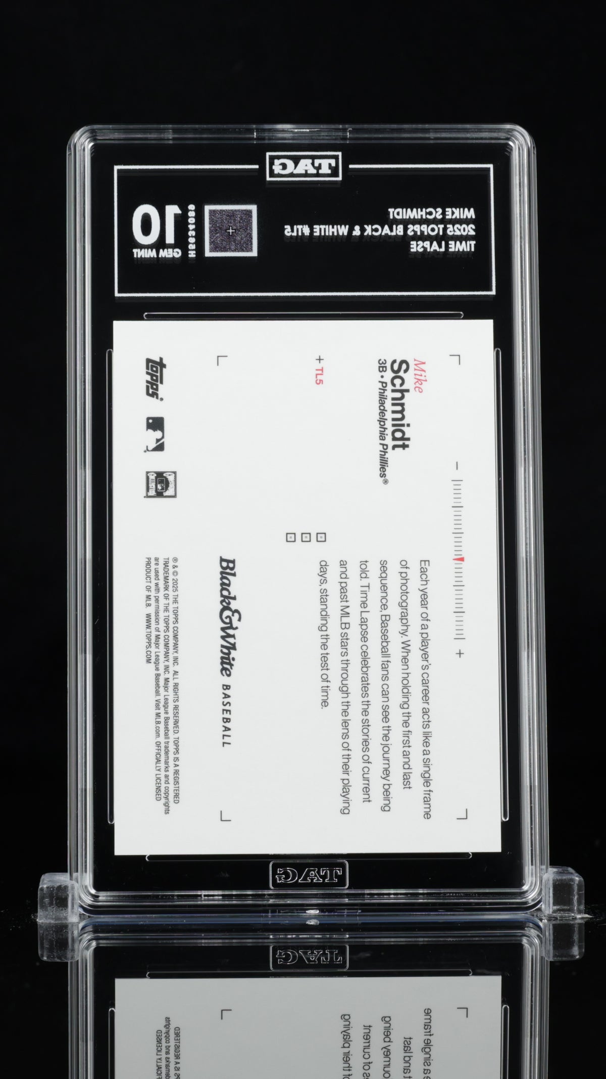 Mike Schmidt (Time Lapse) - TAG 10 - 2025 Topps Black & White #TL5
