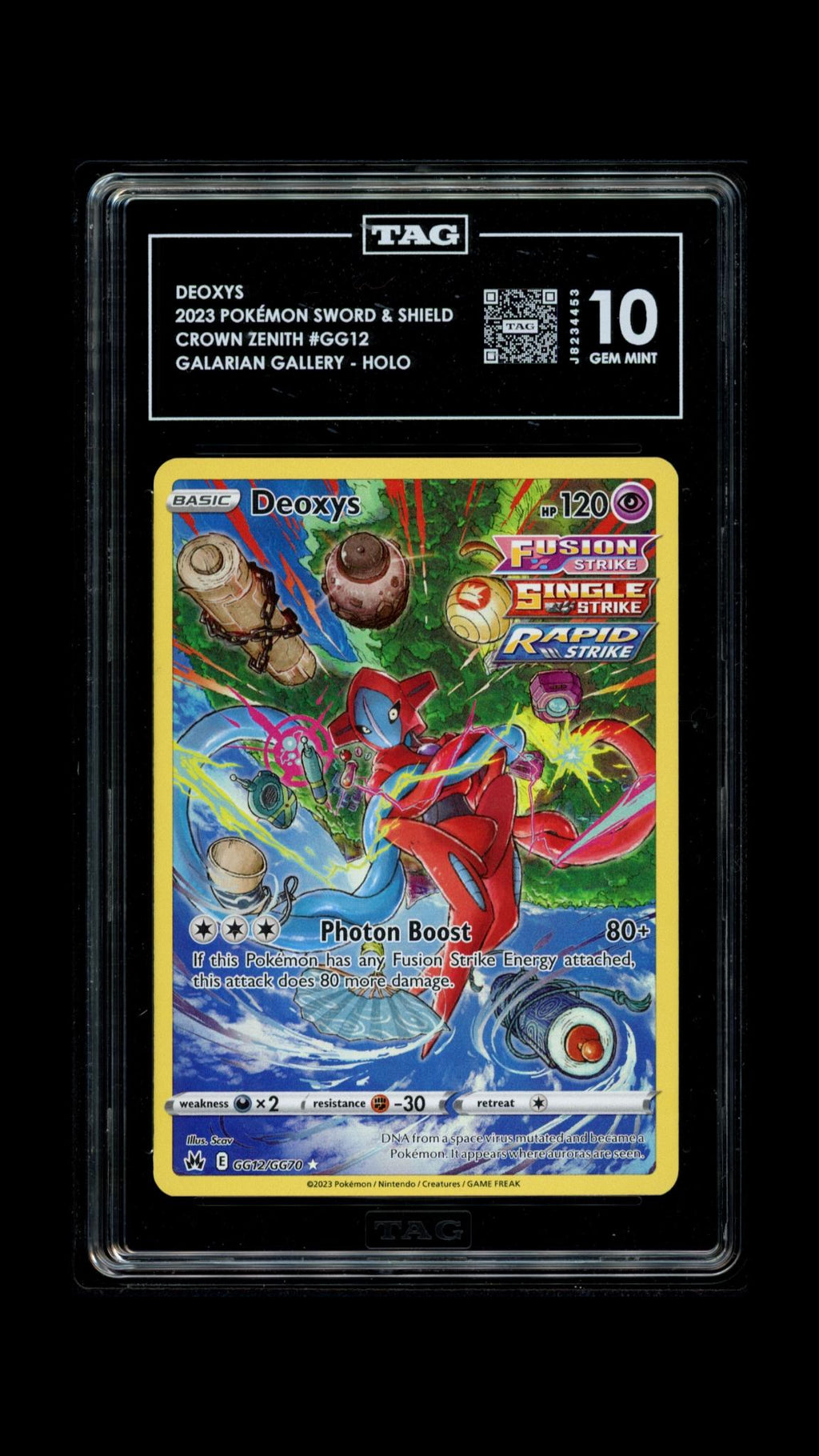 Deoxys (Ultra Rare) - TAG 10 - Pokémon Crown Zenith Galarian Gallery #GG12