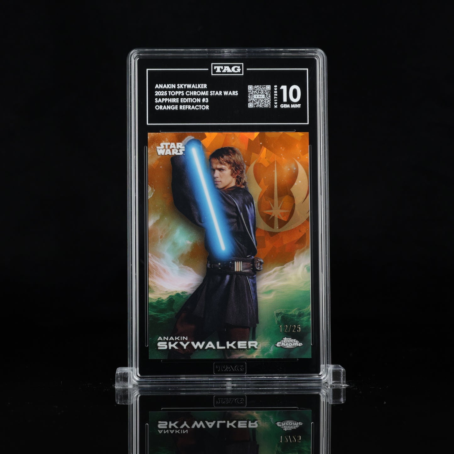 Anakin Skywalker (Orange Sapphire 12/25) - TAG 10 - 2025 Topps Chrome #3