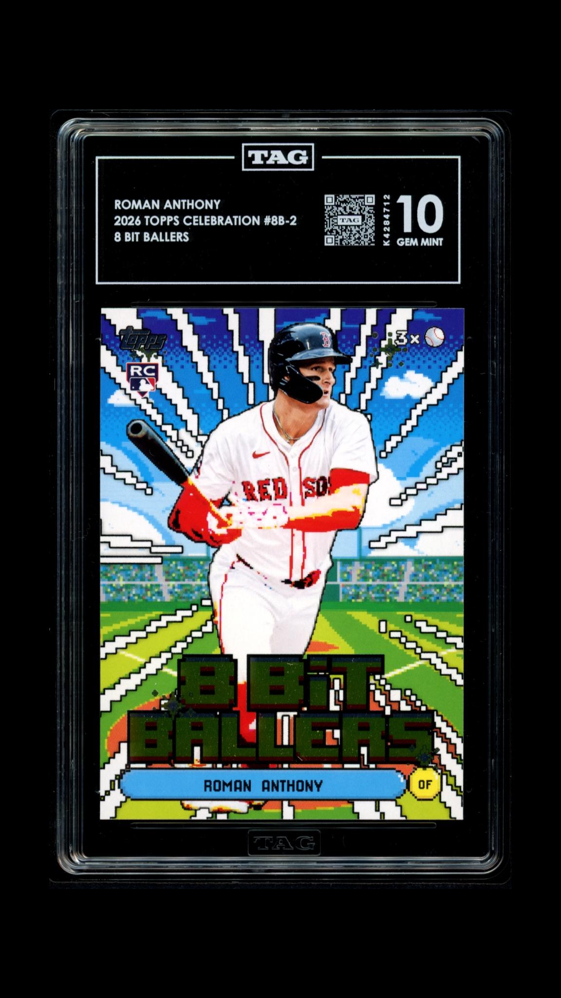 Roman Anthony (RC) - TAG 10 - 2026 Topps Celebration 8-Bit Ballers #8B-2
