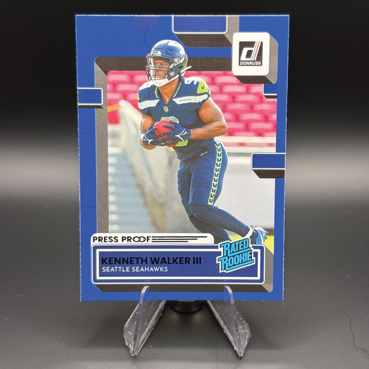 Kenneth Walker III (Press Proof Blue) - 2022 Panini Donruss #318